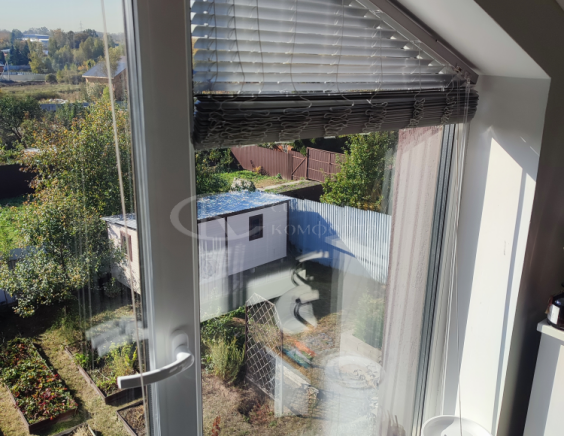 Портфолио жалюзи на треугольные окна